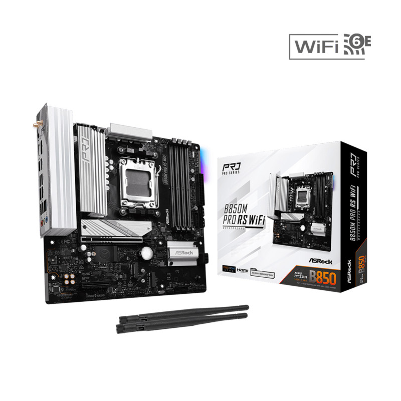 MAINBOARD (เมนบอร์ด)(AM5) ASROCK B850M-PRO-RS-WIFI