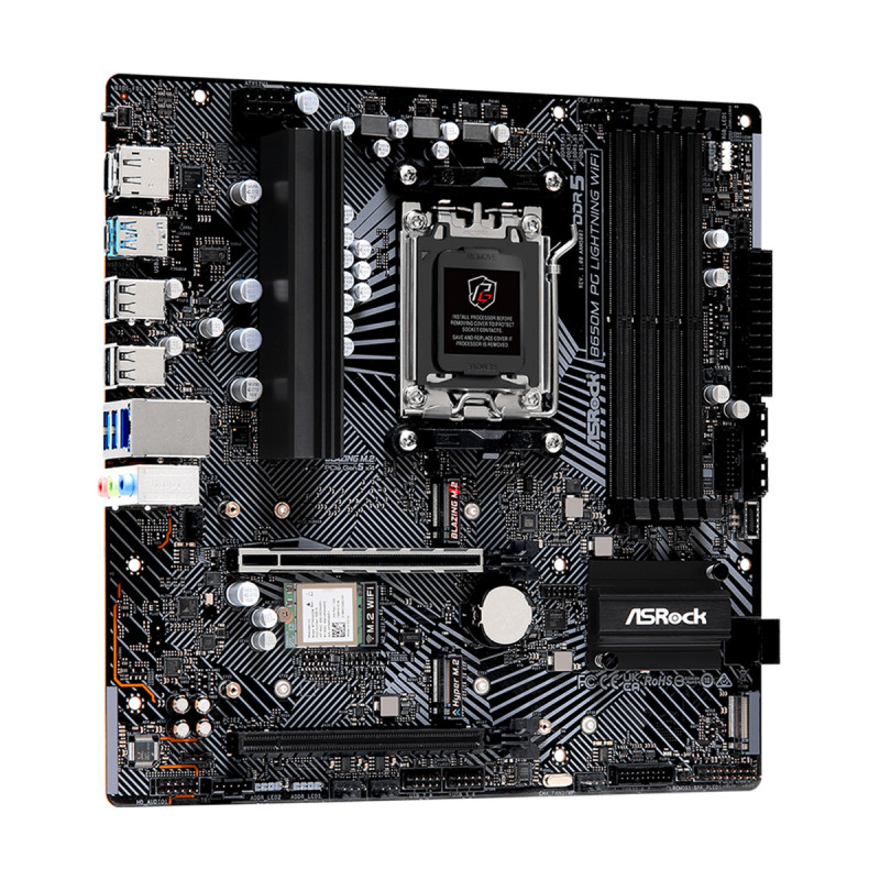MAINBOARD (เมนบอร์ด)(AM5) ASROCK B650M PG LIGHTNING WIFI DDR5 - Image 4