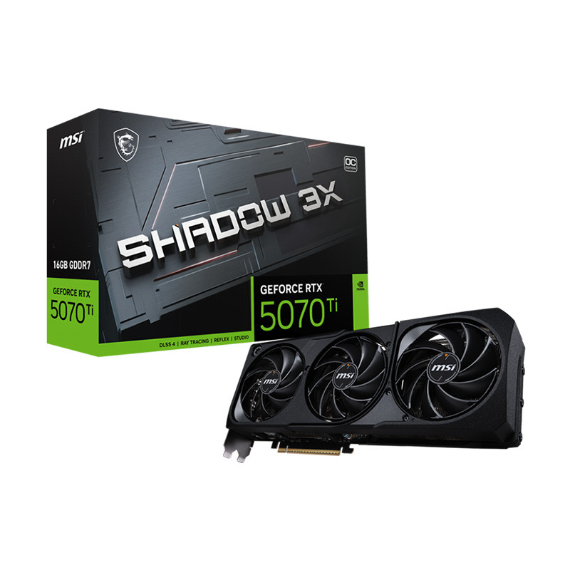 VGA(การ์ดจอ) MSI GEFORCE RTX 5070 TI SHADOW 3X OC 16G - 16GB GDDR7